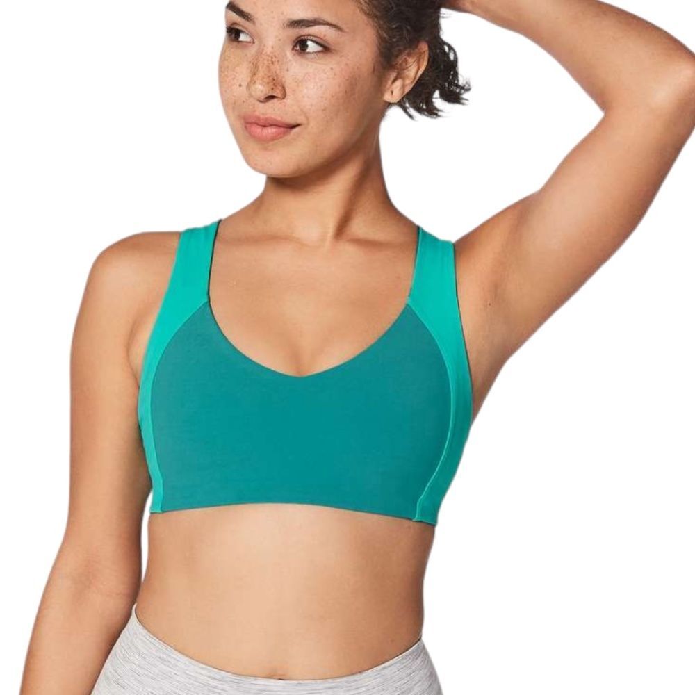 Lululemon Sweat Times Bra in Spirit Green Eucalyptus Size 4